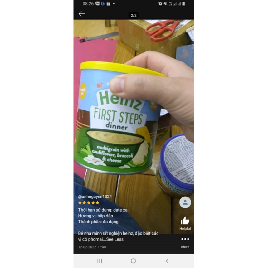 Bột Ngũ Cốc, Súp Lơ, Bông Cải, Phô Mai HEINZ 200g