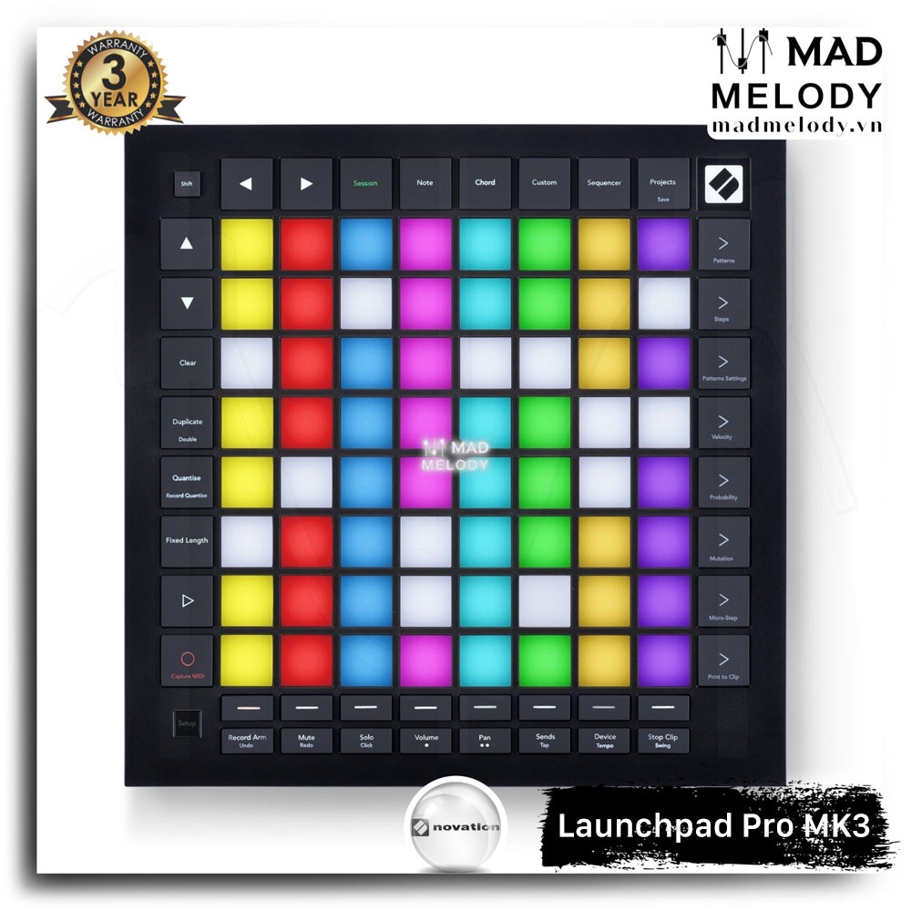 Novation Launchpad Pro MK3 (bàn làm nhạc/chơi nhạc điện tử, đời thứ 3, NEW & chính hãng)