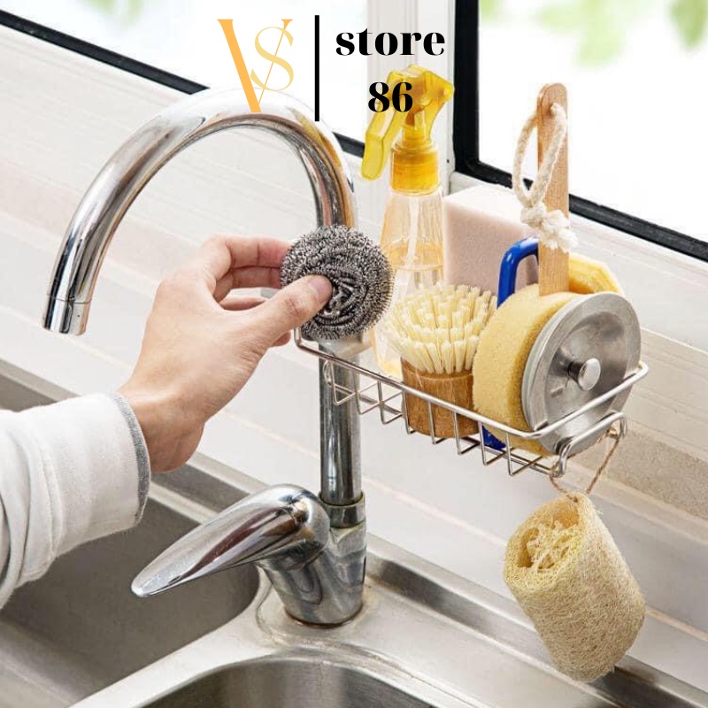 Khay Giả Inox Để Đồ Bồn Rửa Chén, Khay Inox Gắn Vòi Rữa Chén Rửa Chén Gắn Vòi Rửa Bát Cực HOT