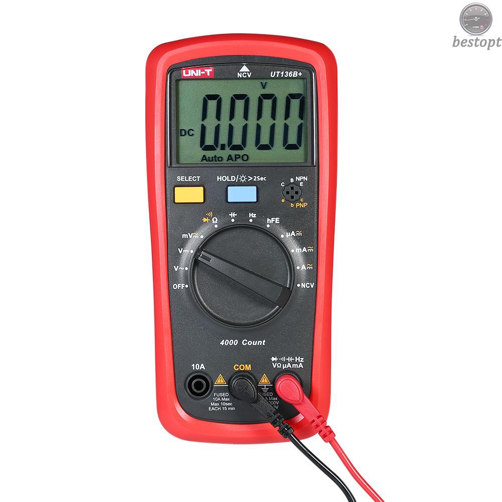 B&O UNI-T UT136B+ LCD Digital Multimeter DC/AC Voltage Current Meter NCV Capacitance Resistance Diode Tester Voltmeter Ammeter