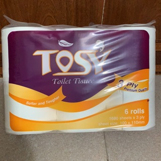 Giấy vệ sinh tosy 6 cuộn*3 lớp 950g