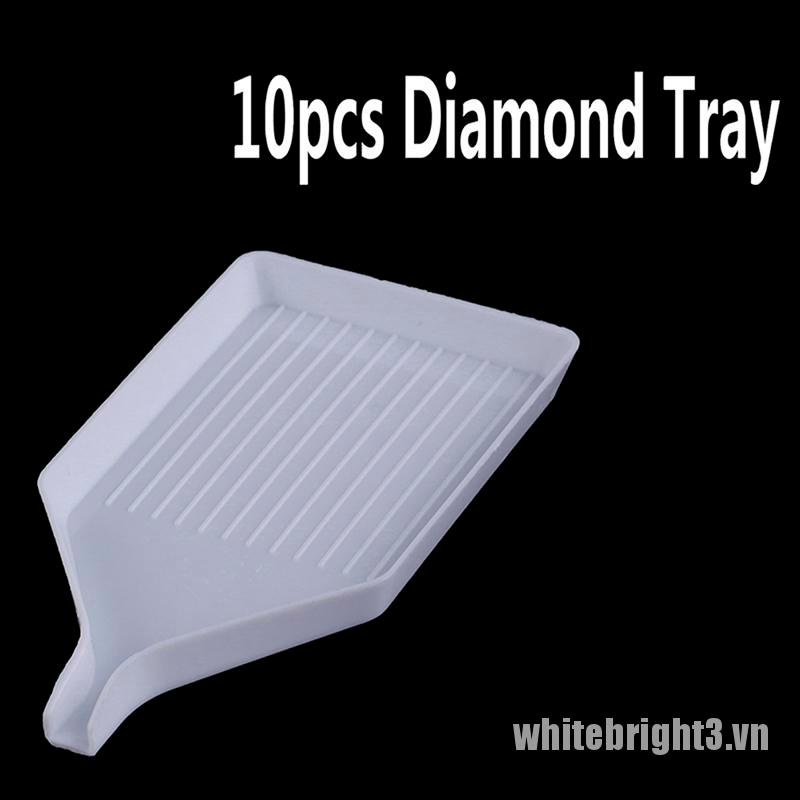 Bộ 10 Khay Đá Màu Trắng Dùng Vẽ Tranh Diy