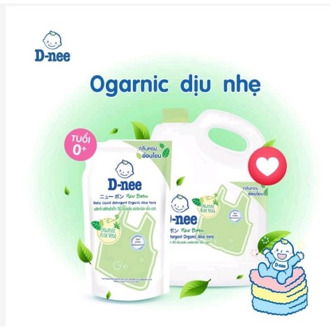 Nước giặt dnee túi 600ml nội địa Thái giặt xả 2 trong 1 thơm lâu bền màu an toàn cho trẻ sơ sinh