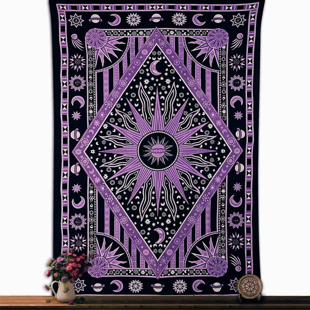 Thảm tapestry decor tường PURPLE BOHO - 75x100cm