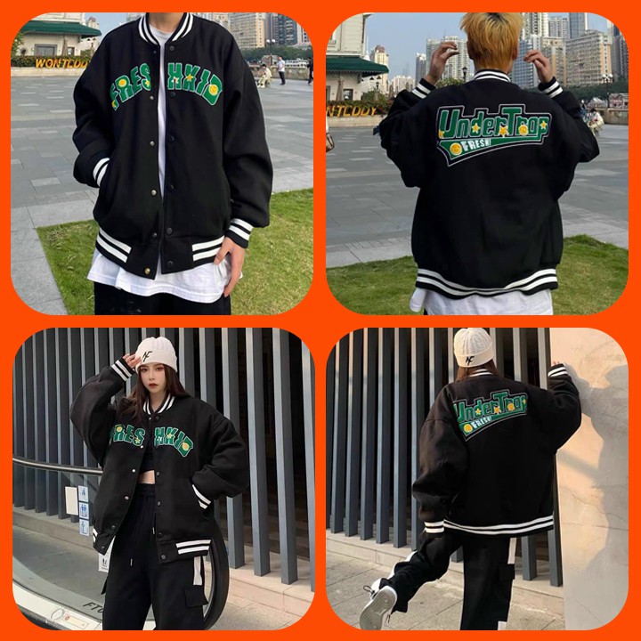 [Ảnh Thật] Áo Khoác Dù Nam Nữ Kiểu Bomber Thêu Under Unisex Form Rộng AK219 Ulzzang Hè Kho Sỉ TD