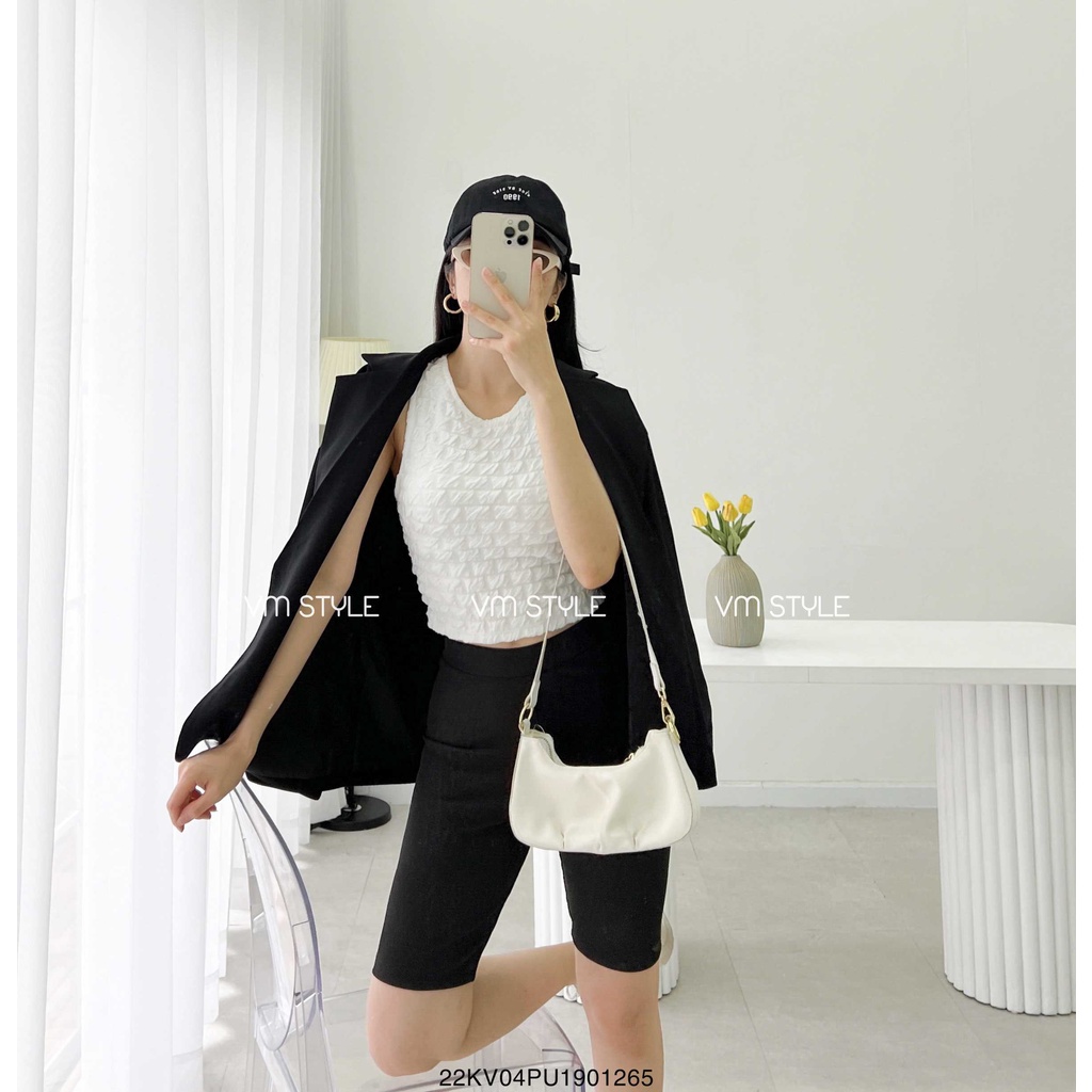 Áo khoác blazer VMSTYLE 2 lớp, vest nữ tay dài 2 nút phối túi nắp P441 KVU00004 | BigBuy360 - bigbuy360.vn