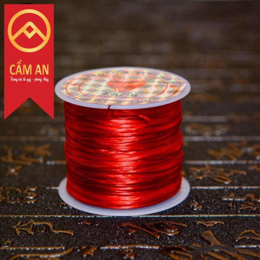 Dây chỉ xỏ chuỗi hạt đeo tay phong thủy hạt đá hạt gỗ - 1 cuộn dài khoảng 50m