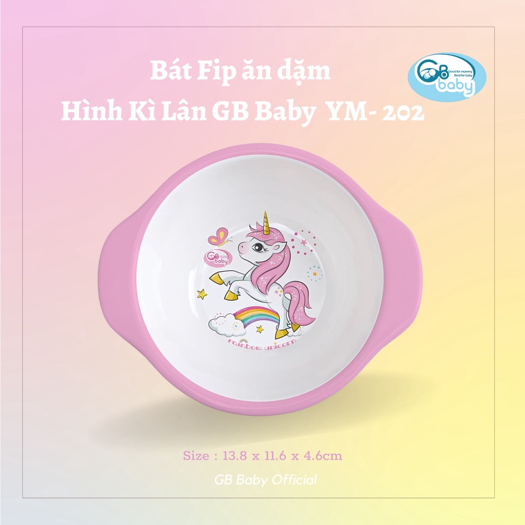 Cốc Bát Ăn Dặm Cho Bé Hình Kì Lân Đáng Yêu GB-Baby Chính hãng.
