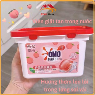 Viên giặt quần áo Omo - 50 Viên giặt xả giữ màu quần áo, lưu hương lâu 24h