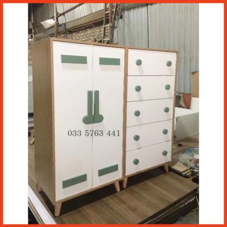 Tủ trẻ em gỗ MDF phủ melamine - tủ quần áo cho bé kích thước 120x60cm