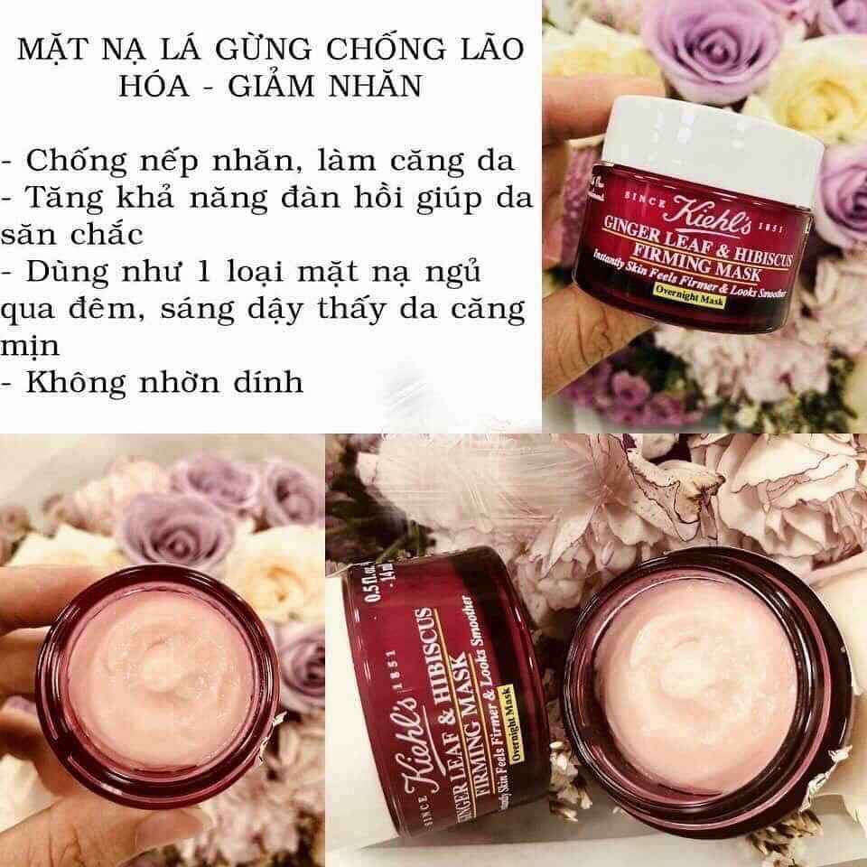 [28ml - FULL BOX] - Mặt Nạ Ngủ gừng Kiehl's Ginger Leaf & Hibiscus Firming Mask có sẵn