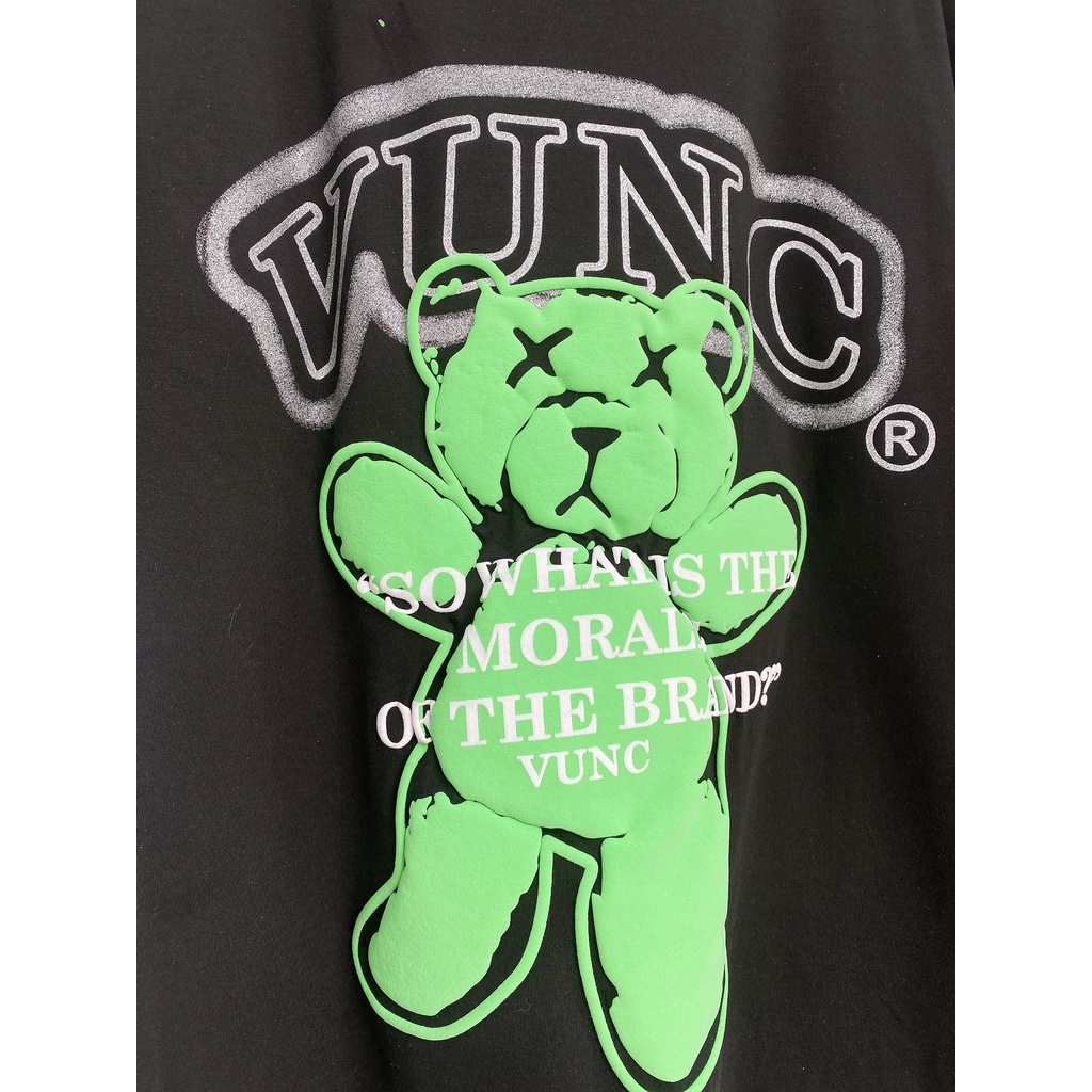 Áo thun in Gấu nổi Xanh Unisex tay lỡ From rộng KL Unisex