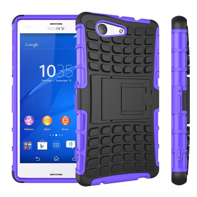 Ốp điện thoại từ nhựa TPU và PC chống sốc thiết kế có giá đỡ cho Sony Xperia Z3 Compact Mini