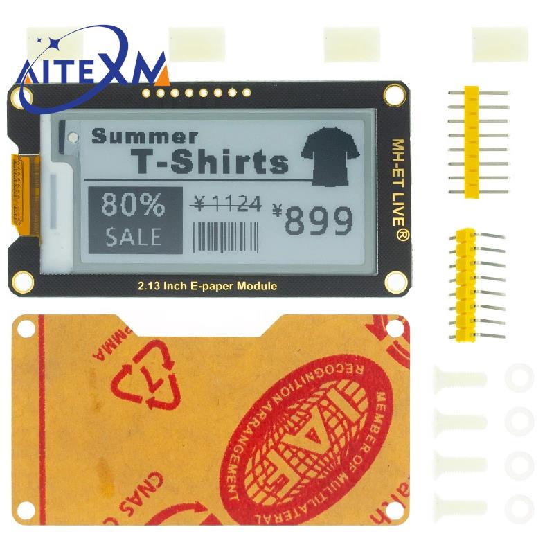 Mô Đun Màn Hình 2.13" 2.13 / 2.9" 2.9 Inch E-Pak E-Ink EInk Cho Arduino UNO STM32 Raspberry PI ESP32