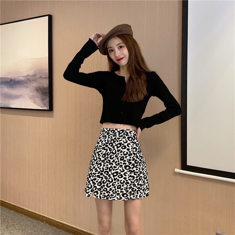 Chân váy chữ A hoạ tiết da beo thời trang | BigBuy360 - bigbuy360.vn