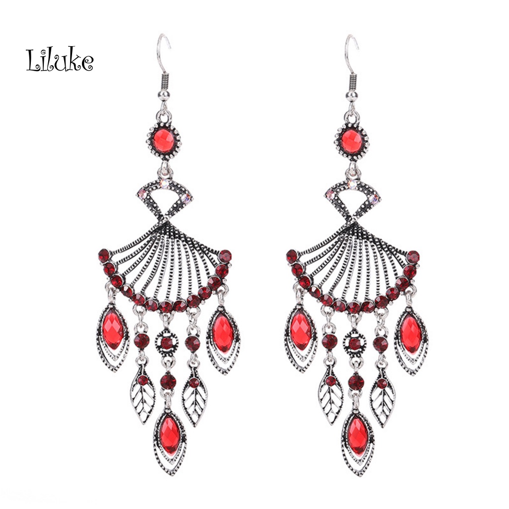 1 Đôi Bông Tai Hình Quạt Phong Cách Bohemian Thời Trang