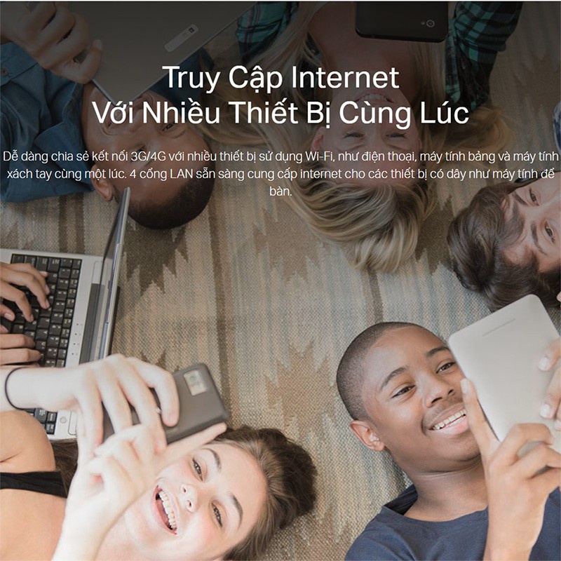 Cục phát wifi từ sim 4G TP-Link TL- MR6400 bộ phát wifi không dây LTE N 300Mbps - Hàng Chính Hãng