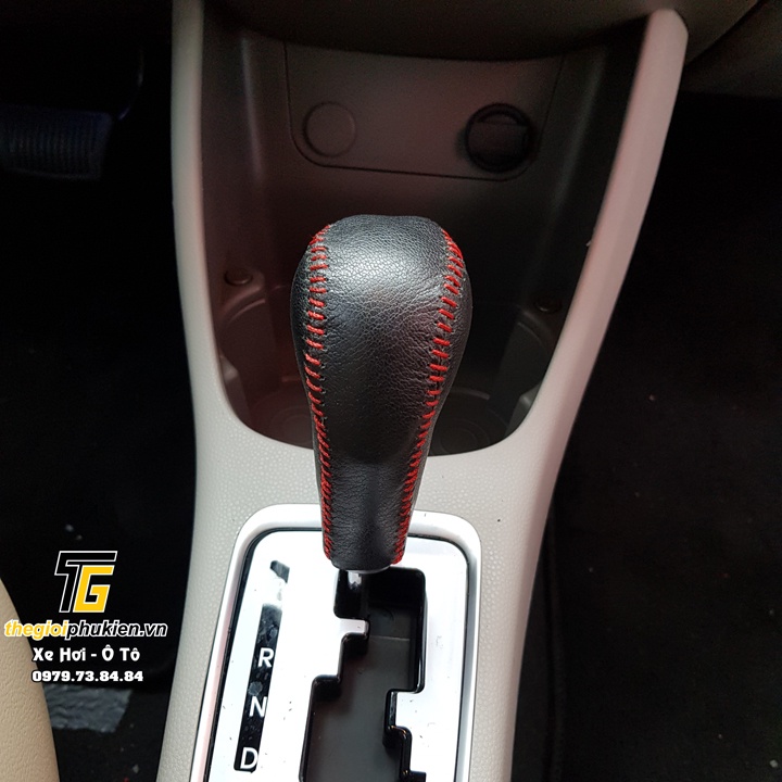 Ốp da bảo vệ tay nắm cần số và phanh tay xe Kia Morning 2012-2020