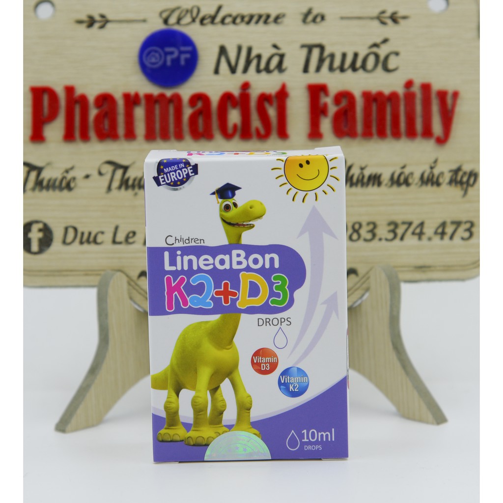 [Chính Hãng] [Nhập khẩu Châu Âu] LineaBon D3K2(MK7) - Bổ sung vitamin K2, D3. Tăng cường hấp thu canxi, tăng chiều cao