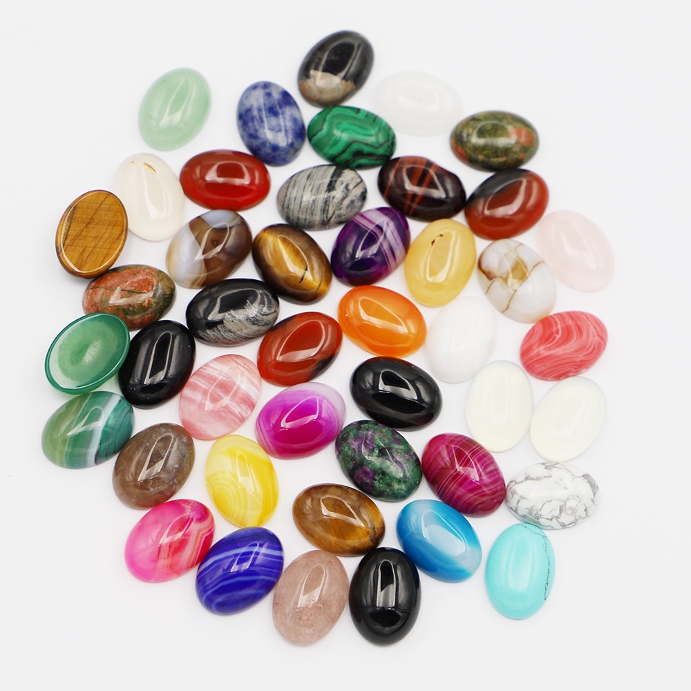 Quả Trứng Đá Fluorite Tự Nhiên Hình Oval Màu Ngọc Lam Cho Nam Và Nữ
