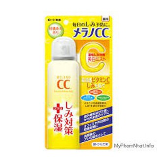 Xịt Khoáng CC Melano Rohto Whitening Mist 100g