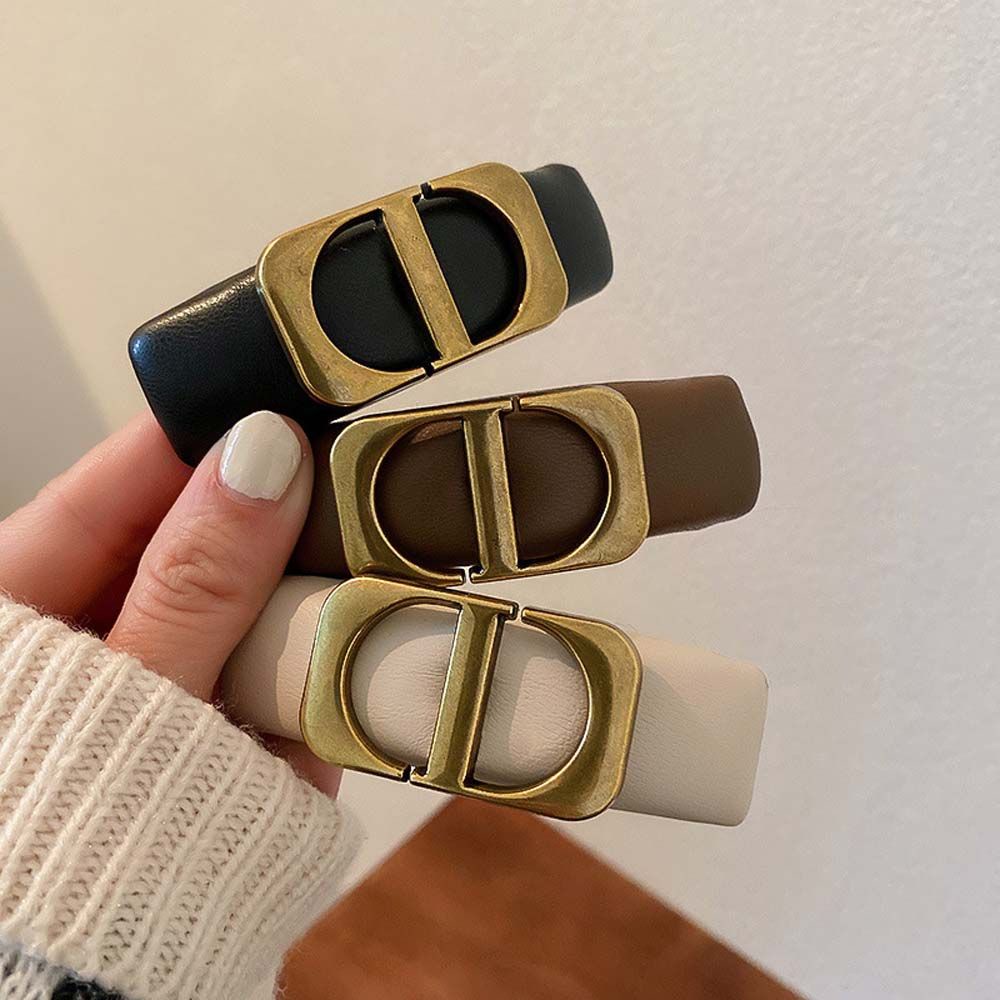 Kẹp tóc hình vuông / chữ D bằng xốp nhiều màu thời trang Hàn Quốc cá tính cho nữ