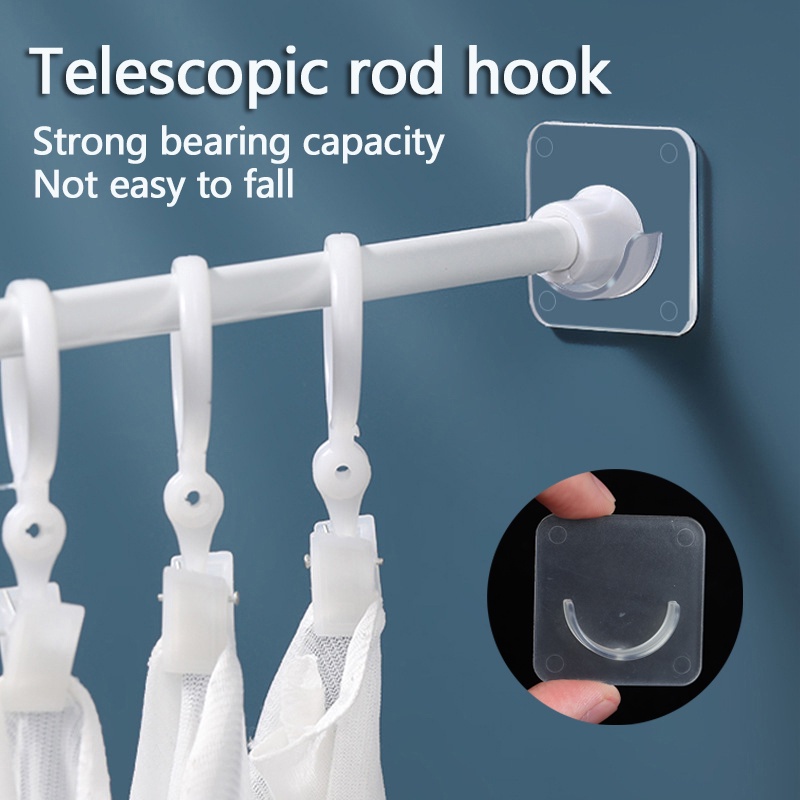 Set 2 thanh treo rèm cửa có thể thu vào Nhật Bản thiết kế trong suốt tiện lợi cho phòng tắm