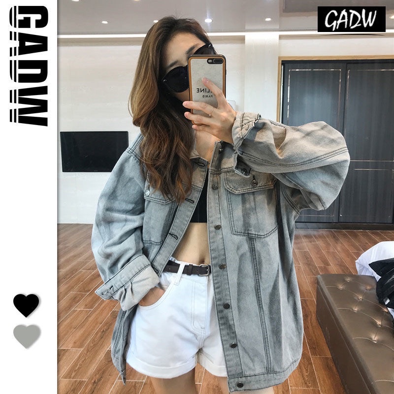 ÁO KHOÁC JEAN HAI MÀU DÁNG RỘNG DÀNH CHO CẢ NAM VÀ NỮ
