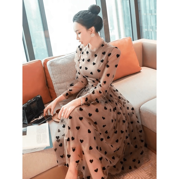 ĐẦM THIẾT KẾ LƯỚI ÉP NHUNG HÀNG ĐẸP NHƯ HÌNH SANG CHẢNH HẾT NẤC THỜI TRANG HHP