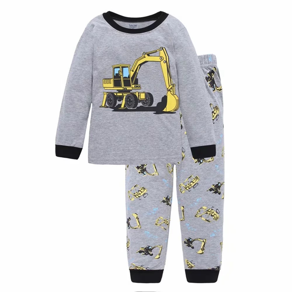 Set Pajamas áo dài tay cổ tròn + Quần dài cho bé trai