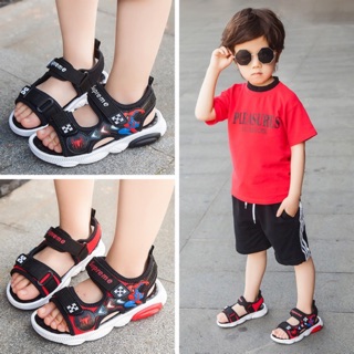 Dép quai hậu sandal hình người nhện cho bé trai - Đế dép làm bằng cao su chống trơn trượt - Thiết kế thời trang