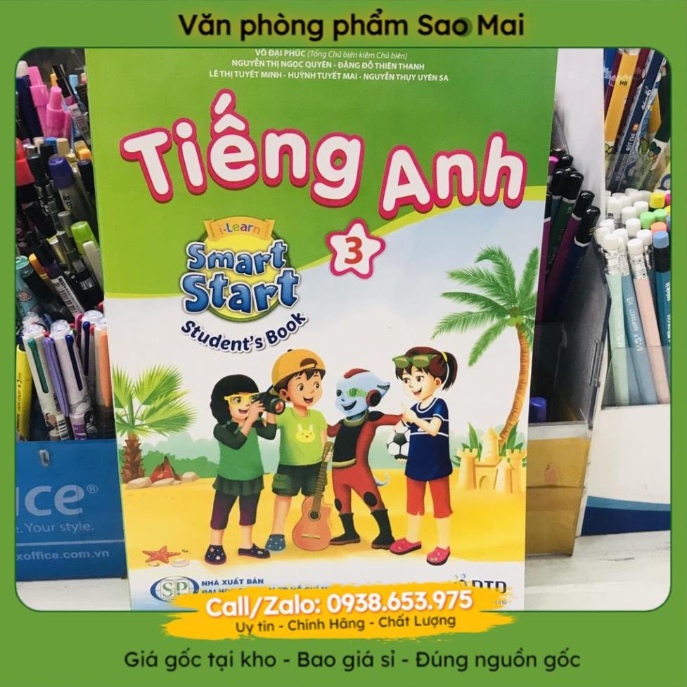 Tiếng anh lớp 3 smart star  (bài học +bài tập)  (Văn phòng phẩm Sao Mai)
