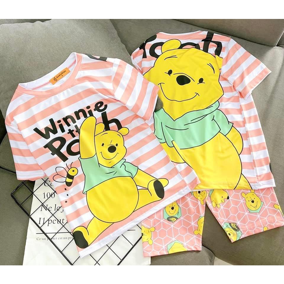 Bộ thun hoạt hình bé gái bảng màu cưng xỉu