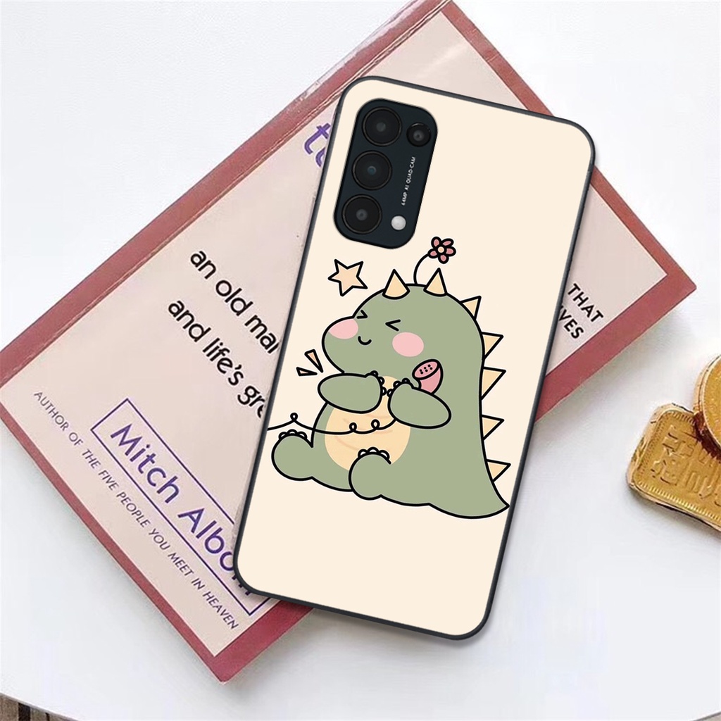 Ốp lưng Oppo Reno 5 in hình khủng long cute