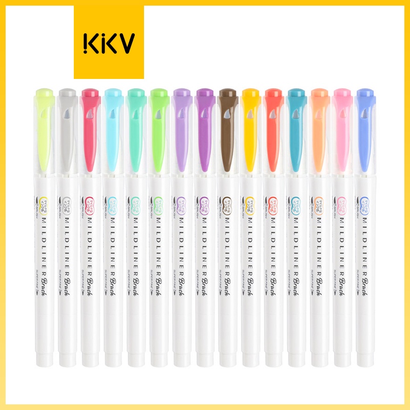 Bút Đánh Dấu Hai Đầu Kv ZEBRA WFT8 - Xanh Dương / Đỏ / Xanh Lá / Vàng / Tím Dành Cho Học Sinh