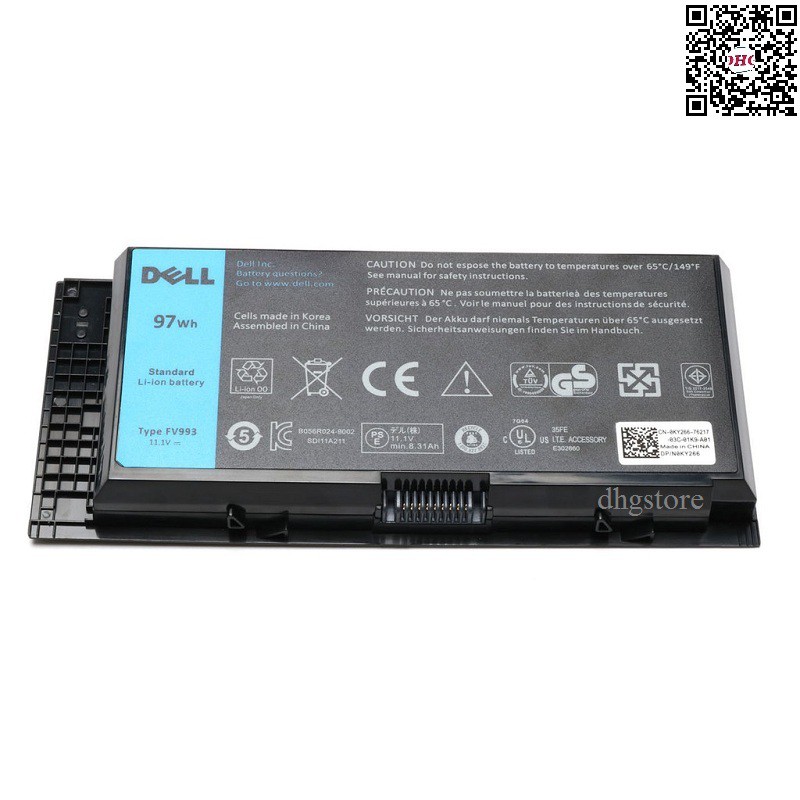 Pin laptop Dell Precision M4600 M4700 M6600 M6700 M4800 M6800 FV993 FJJ4W 9cell