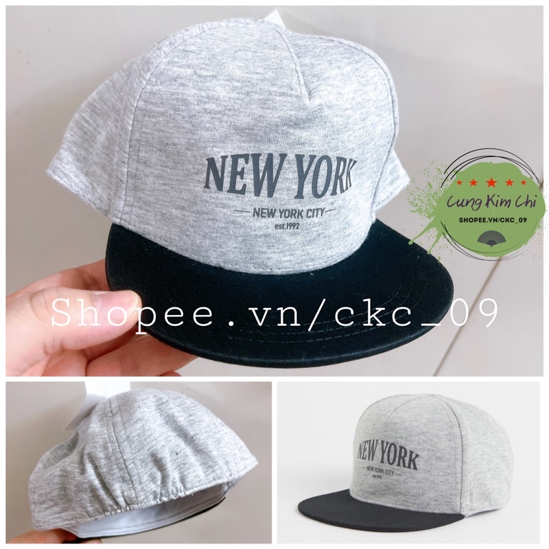 Sẵn mũ in chữ NewYork cho bé HM US