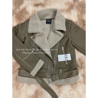 <ORDER> Áo khoác da lộn lót lông