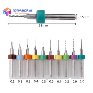 Mts bộ 10 mũi khoan cnc 0.1-1mm khoan mạch pcb mini chuyên dụng