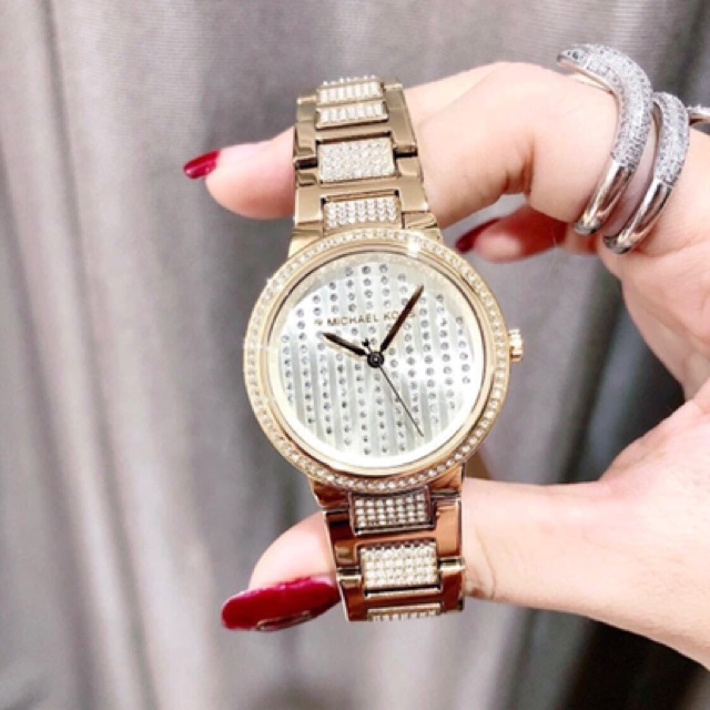 Đồng Hồ Nữ Michael Kors Chính Hãng  MK3985 Gabbi Gold Tone Stainless Steel Glitz Watch