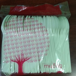Bịch 100 cái muỗng nhựa sữa VIP dùng 1 lần, loại cao cấp