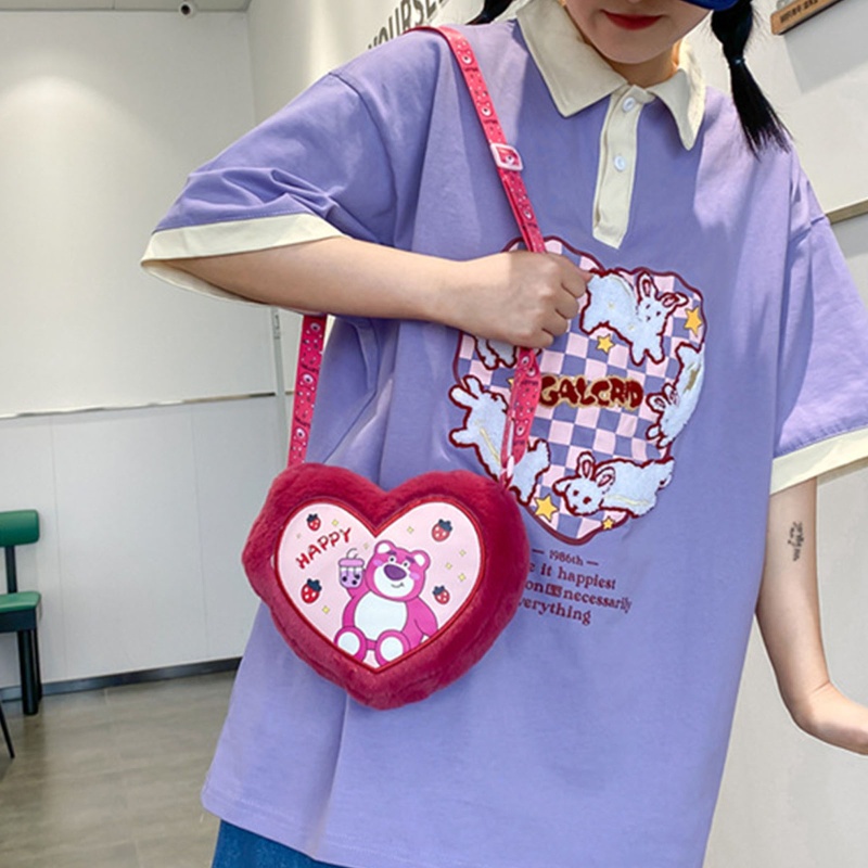 Túi Đeo Chéo Vai Hình Trái Tim Dễ Thương Bắt Mắt