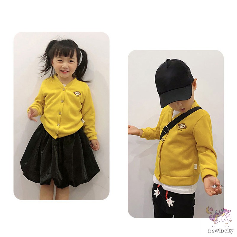 Áo Khoác Dệt Kim Tay Dài Thời Trang Xuân Thu Phong Cách Hàn Quốc Cho Bé