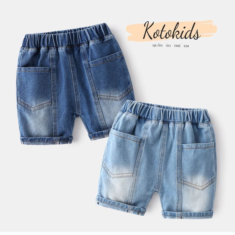 Quần Short Jean cho bé Wellkids quần bò chất mềm cho bé (KZ3209)