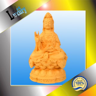 Tượng Phật Quan Thế Âm Bồ Tát liền khối cao 12 cm TPT16  - Luxury Art