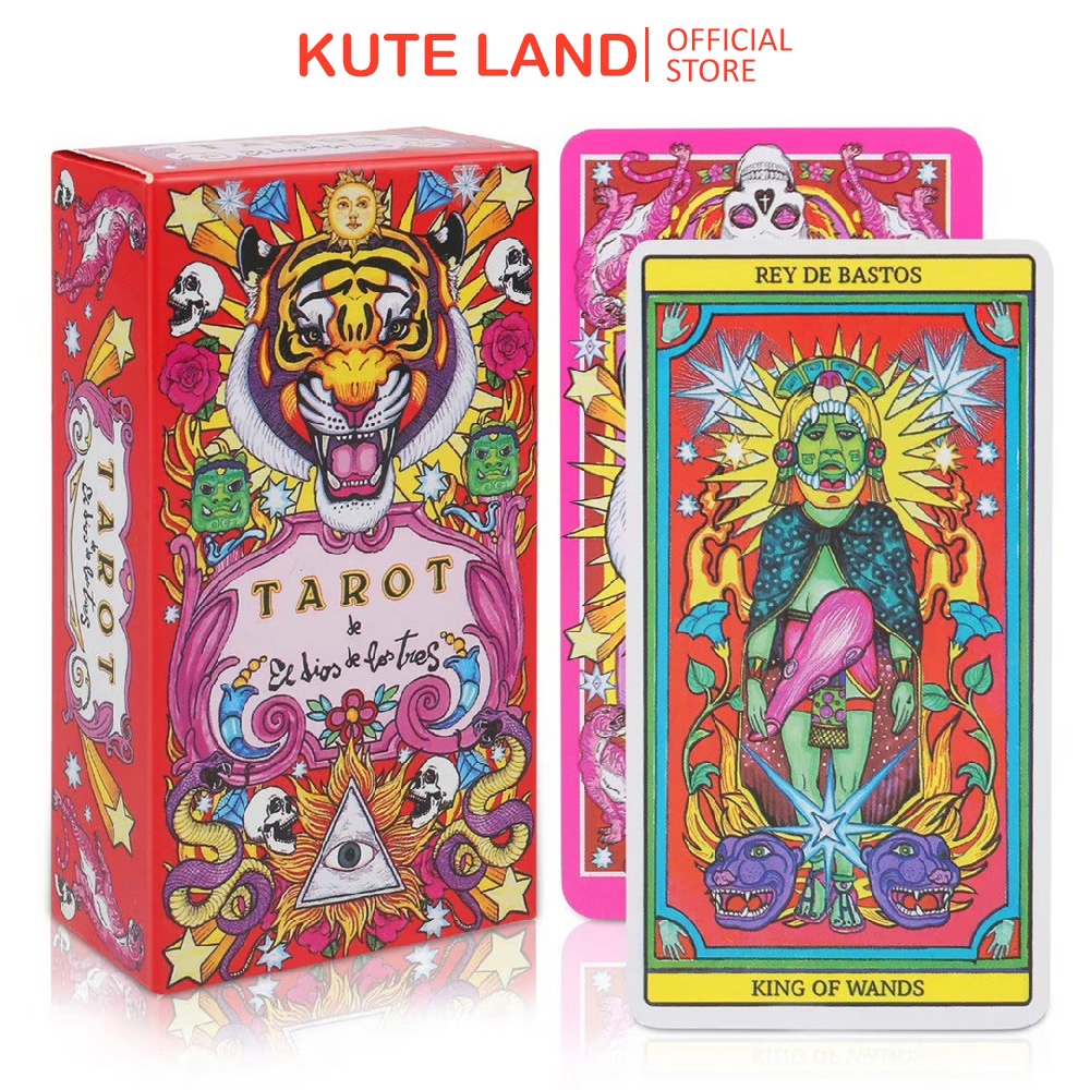 Bộ Bài Tarot de El Dios de los Tres 78 Lá Bài Tặng Đá Thanh Tẩy C248