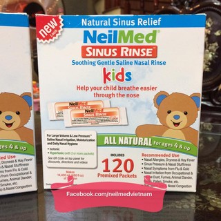 Muối rửa mũi Neilmed kids 120 gói