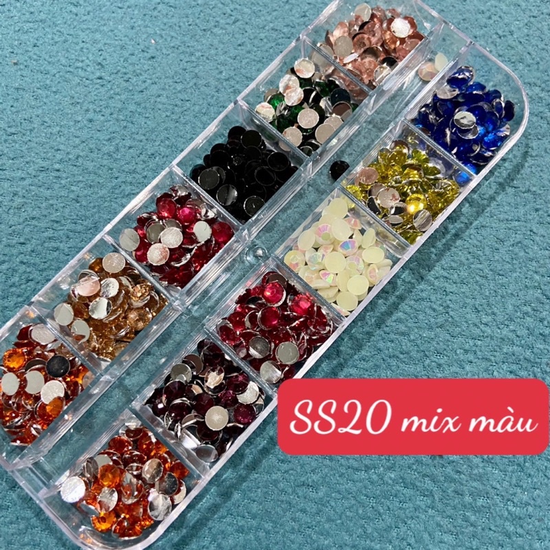 Hạt đá ss20 khoảg 800-1000v nhựa phụ kiện dán váy áo, điện thoại, giày dép, túi sách thủ công