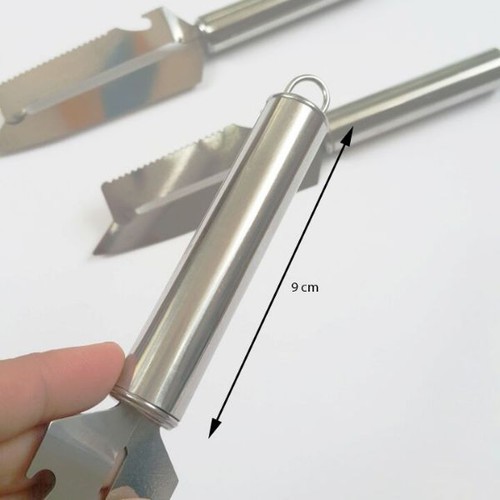 Dao bào inox chuyên gọt rau củ không gỉ, an toàn. Dao bào siêu bén có móc treo, kiêm dụng cụ mở hộp cao cấp tiện ích