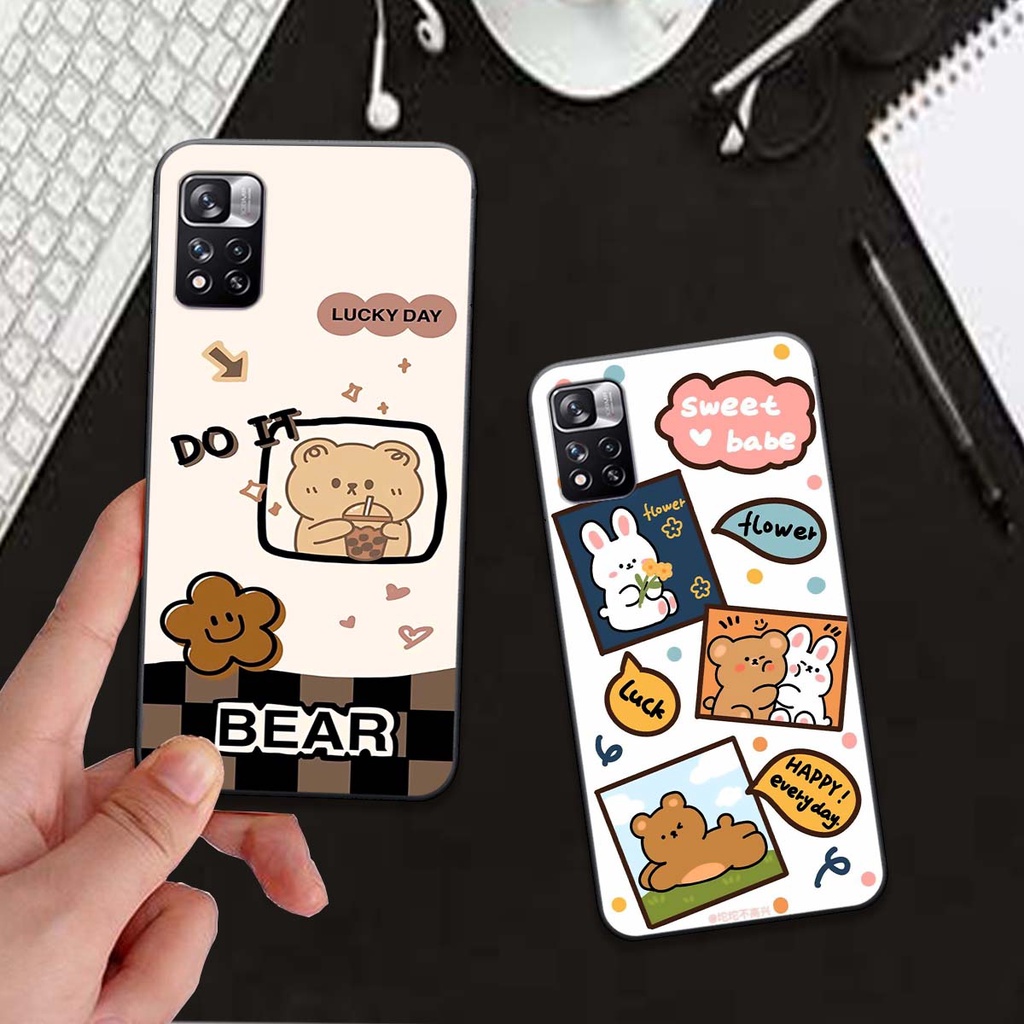 Ốp lưng điện thoại xiaomi redmi note 11 pro plus / note 11 pro 5g (bản china) in hình khủng long xanh, gấu bear